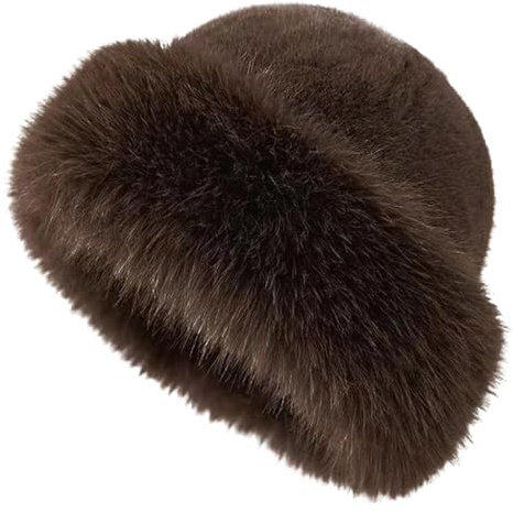 Cappello da pescatore soffice cappelli di pelliccia per le donne inverno caldo cappello alla pescatora in pelliccia sintetica spesso cappello in pelliccia sintetica cappello soffice da donna cappelli