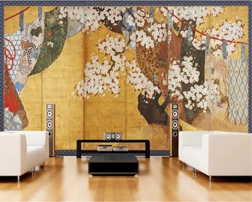 XLMING Flor De Cerezo Abstracta Vintage 3D Papel Pintado Oficina Comedor Sofá Dormitorio Sala de Estar TV Fondo de Pantalla-200cm×140cm
