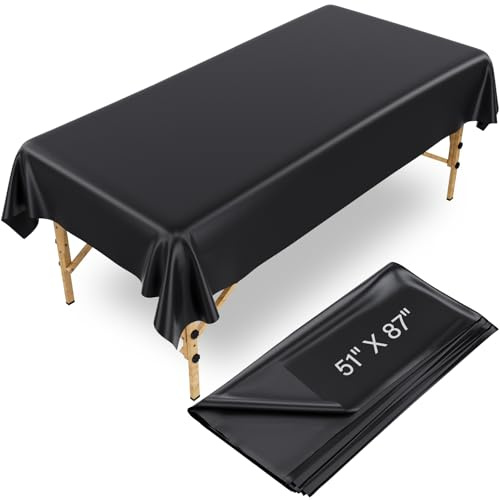 Noverlife 87x51in Massage Table Sheet, Reusable Wax Mat Pad Waterproof Massage Bed Cover Sheet, PVC Waxing Mat for Esthetician Bed Oilproof Waxing Table Sheet Fabric SPA Bed Cover for Beauty, Tattoo