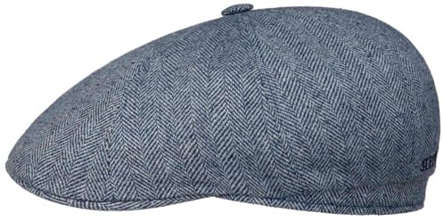 Stetson Harridge Silk Flatcap Schirmmütze Fischgrat Mehrfarbig Made in Germany Herren Frühling Sommer
