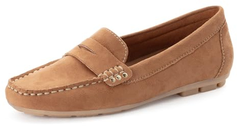 MARCO TOZZI Dam Mokassin 2-24602-46 mockasin, Almond, 37 EU