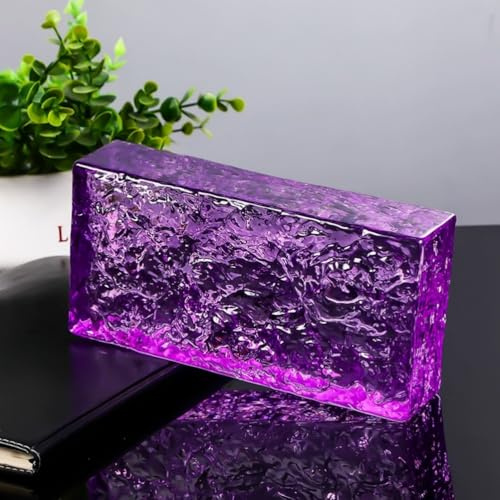 Mixtric Briques De Verre Décoration Murale Briques De Verre Rectangulaires Pleines Utilisées comme Cloisons Ou Murs D'accent,02,20X10X5CM