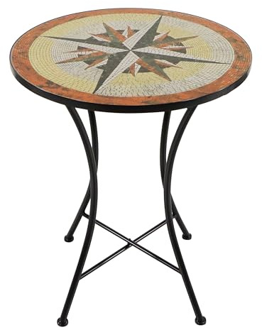 AXI Amélie Table Bistrot, Dessin étoile | Salon de Jardin, Mosaique pour Extérieur/Balcon/Terrasse