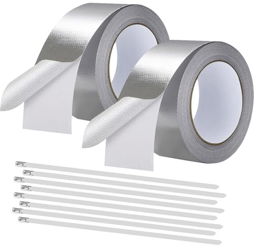 Bande Thermique Auto-adhésive pour Échappement, Ruban Isolant Haute Température Facile à Couper 40m x 5cm avec 20 Attaches – Protection contre la Chaleur Universelle pour Moto, Voiture, Collecteur