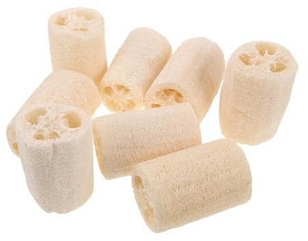 LRXIYODE 8 Stück Teiliges Natürlicher Loofah schwämme Sanfter Peeling dusch Bad schwamm Schnell Trocknend Vielseitig als Körper Küchenreiniger Hautfreundlich Geruchsresistent