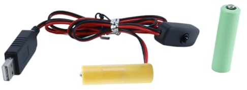 Durlo Netzteil, USB auf 3 V (2 x 1,5 V), Lr5 AA Dummy-Batterie-Eliminierungskabel für Fernbedienung, Radiolicht