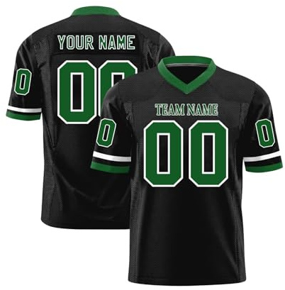 Genérico Camisetas Fútbol Americano Personalizadas para Adultos jóvenes preescolares, Uniforme Rugby Personalizado con Números Nombres Nombres de Equipos.