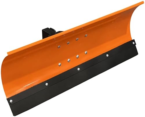 SRM Design Schneepflug Schneeschild Räumschild zum Beseitigen von Schnee Universal 5 Fach verstellbar für Rasentraktor 100x40 cm Orange