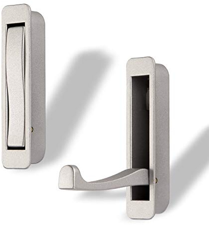 SOTECH Einlass Klapphaken ZILLY Chrom matt 80 x 20 x 14 mm | Mantelhaken Einfräshaken klappbar zum einfräsen