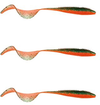 3 STK Wurm Twister Softbaits 13 cm Gummiköder Barsch Kunstköder Angelköder Hecht