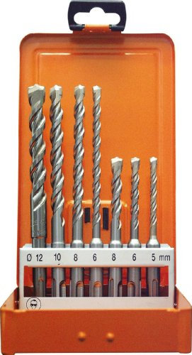 Projahn 83300 Hammerbohrer Rocket 3 PLUS Set 7-tlg. , Beton Bohrer Set, robusten Crushern, Schaufeleffekt , punktgenaues Anbohren; 4-spiralige Bohrkörper Geometrie; Reduzierte Vibration , SDS-Plus
