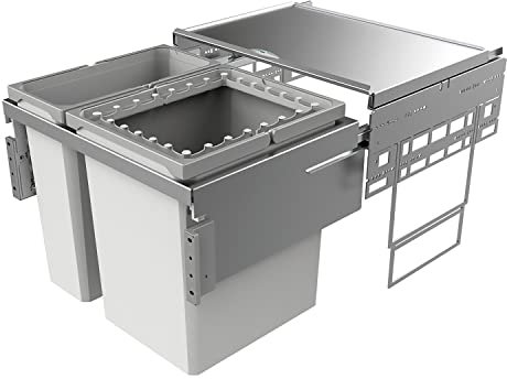 Naber, Cox® Base 39 600-2. Papperskorg Avfallssamlare, ljusgrå, höjd 460 mm