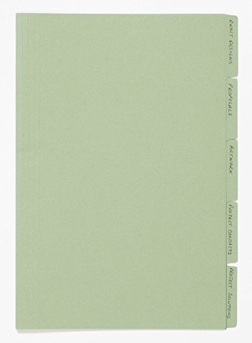 Exacompta - Ref. FT170-GRNZ – Guildhall – Registerkarten – 345 x 240 mm, 170 g/m², leicht, Premium-Manilla, A4 & Kanzleipapier, Tabs für die Verwendung mit Hängemappen – Grün, 100 Stück