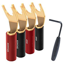 audioquest Spades SureGrip-100 BFA Gold 8-er Pack