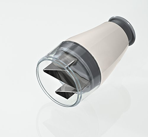 Lurch 221440 Minihacker für Knoblauch aus Kunststoff und Edelstahl, Iron Grey/Weiß, 7 x 14 cm