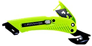 Right Handed 3-in-1 Safety Cutter, Tape Splitter, Film Cutter S5R, Green (New Version)