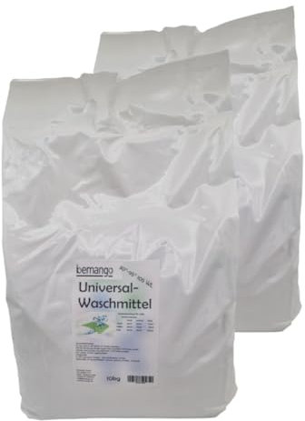 Bemango Waschpulver 2x10 kg Sack für Wäschereien über 200 Waschladungen