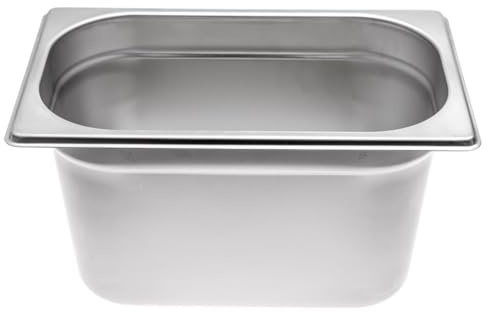 Allpax GN Behälter 1/4 Edelstahl - Höhe 150 mm - lebensmittelechter & hitzebeständiger Gastronormbehälter, zum Abtropfen oder als Gareinsatz im Chafing Dish