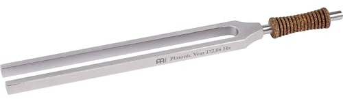 Sonic Energy Planeten Therapie Stimmgabel, Platonisches Jahr (TTF-E-PL) | 172,06 Hz, Ton F3, 22,5 cm lang, 124 g, in Deutschland gefertigt, inkl. Hülle, vernickelter Stahl, Korkgriff