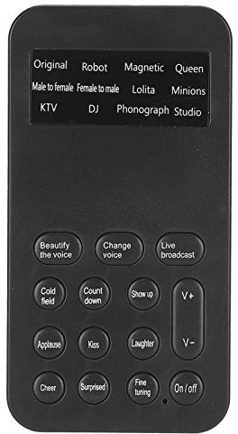 Sound-Wechsler von Mann zu Frau, Live-Soundkarte für Mobiltelefon, Computer, Handmikrofon-Voice-Changer mit 12 Voice-/Voice-Changing-/K-Songs