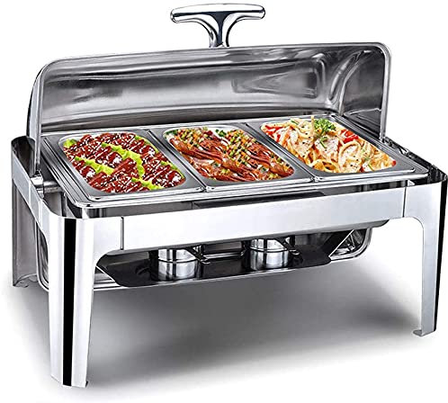 JINCAN. Scaldeli per feste Buffet, Adatto a Cafeteria Hotel Grourmet Restaurant Party Tenere il cibo caldo, riscaldamento dell'alcool, grande capacità (9 li) (Colore : C-9l)