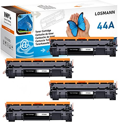 LOSMANN CF244A Toner Kompatibel für HP CF244A 44A für HP LaserJet Pro M15 M15a M15w M16 M16a M16w M17 M17a M17w, MFP M28 M28a M28w M29 M29a M29w Drucker (4 Schwarz)