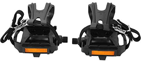 Cykelpedal tåklämmor bur, justerbar korgbur pedal 1 par nylon cykelpedaler tåklämmor remmar för Fixie mountainbikes tillbehör