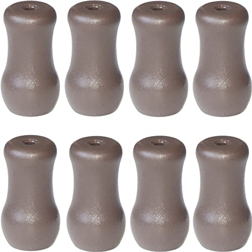 APUXON 20pcs Blind Cord Knobs Coffee Color Window Plastic Cord Tassel Drops Pull End for Roman Shades Curtain Crafts Drawstring