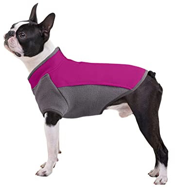 Hundepullover Stretch Hund Fleece Weste Halber Reißverschluss Hundemantel Winter Hundebekleidung Hundepulli Haustier Pullover Kaltes Wetter Weiche Hundejacke für Welpen Kleine Mittlere Hunde XS