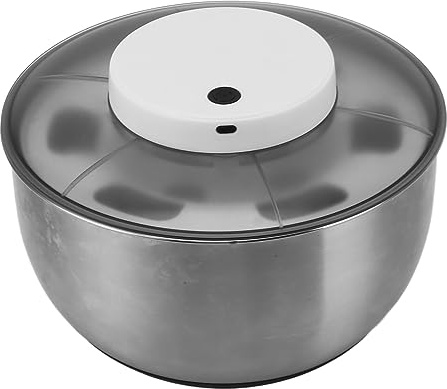 Juego de 5 molinillos de ensalada, escurridor eléctrico multifuncional de acero inoxidable con cuenco, carga USB, secado rápido, frutas y verduras para cocinar en casa, mantener fresco