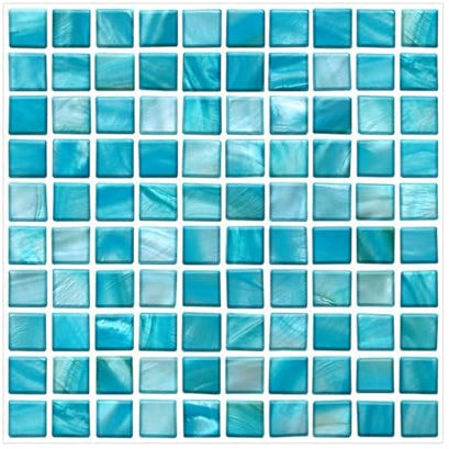20 azulejos adhesivos de pared de vinilo de 10 x 10 cm, impermeables, PVC, autoadhesivos, para decoración de cocina, salón, baño（Azul）