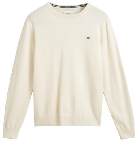 GANT Superfine lammull C-hals, kräm, M