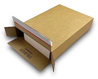 100 Stück Versandkarton klein Versandbox a5 Paketbox Versandschachtel klein - 240x165x46mm aus Wellpappe Faltschachteln Pakete für Versand, Päckchen S, Kartons Versand