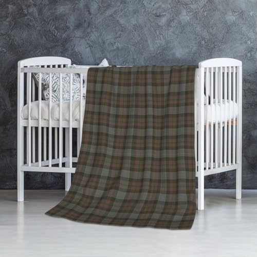 Decke, warme Flanelldecke/Decke, Bettüberwurf für Sofa, Büro, 127 x 76 cm,Outlander Fraser Tartan