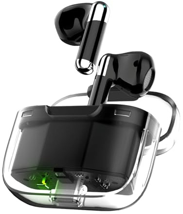 Yunir AI Language Translation Earbuds, Real Time Translator Earphone Support 144 Languages, Bluetooth 5.3, Transparent Case, for Travel Business Learning