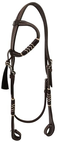 Bride Western Silver Horse Kawita, Fini Indispensable pour la Conduction du Cheval (Dark London) (Marron)