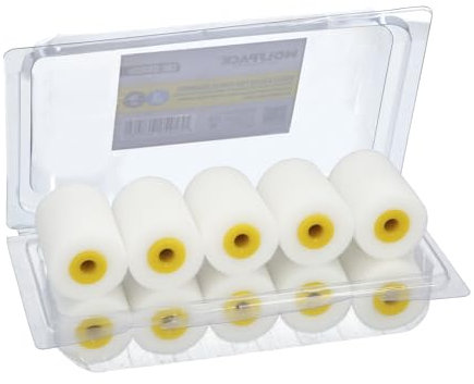 Rullo in schiuma di ricambio per smalto acrilico 50 mm. set 10 rulli. rullo schiuma, rullo vernice acrilica