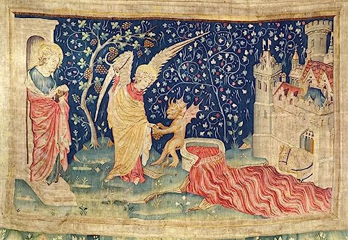 ARToPHIIU Peinture Poster Imprimer Affiche Mural sur Toile Sang coulant du grand pressoir de la colère de Dieu par Nicolas Bataille Peinture Affiche Pour la Décoration de Bureau 60x90cm