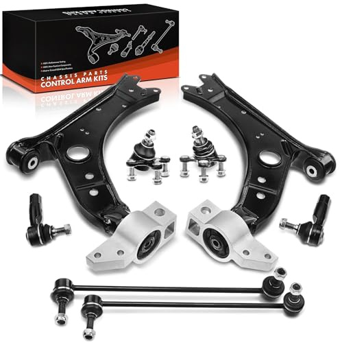 Frankberg 8x Querlenker Satz Vorne Unten 1K0407151AA | Kompatibel mit Golf V 1K1, E.O.S 1F7 1F8, Golf Van VI Variant AJ5, Golf Plus Van 521, Golf VI Cabriolet 517, A3 8P1