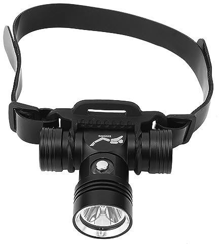 Fydun Faro de Buceo LED Resistente Al Agua, Luz Principal Subacuática de Alto Brillo para Uso en Tierra y Agua