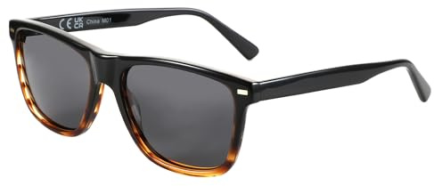 ZENOTTIC Gafas de Sol Polarizadas Hombre Cuadradas: Gafas de Sol Retro Modernas Protección UV400 - Montura Rectangular Clásica