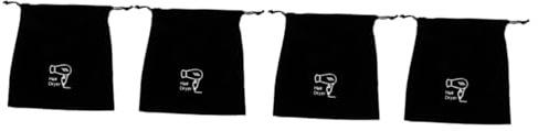 BESTYASH 2 Sätze Fön Tasche Reise-kulturbeutel Lockig Beutel Mit Kordelzug Haartrocknertaschen Organizer-Tasche Für Haarwerkzeuge Organizer Für Haarwerkzeuge Flanell Schwarz 2 Stück * 2