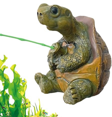 Generico Statua Di Tartaruga Da Stagno,Scultura Resina Tartaruga Pescatrice Per Esterni - Figura Animale Per Giardino Terrazzo Balcone