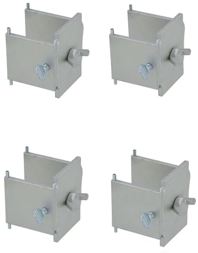 4pcs Long Sided Dori Block Bricklaying Clamp Designed for 50mm Profile Pole Aluminum Dori for Wall Building and Bricklaying