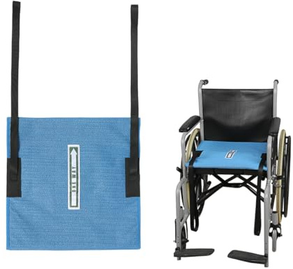Ehucon One Direction Tubular Seat Cushion with Handles for Fall Prevention,Non Slip Seat Cushion for Elderly/Disabled in Chair/Wheelchair,17x17 (Blue-With Handles)