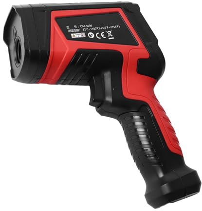Odorkle Infrared Thermometer, Non Contact Digital Temperature Gun with Clear Display for Industrial Use, -32℃ to 1180℃, High Low Alarm for Cooking Electrical HVAC