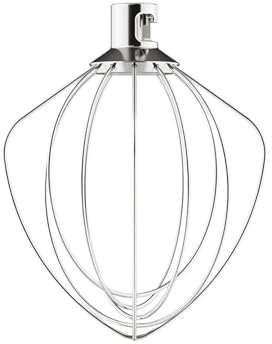 Pezzo di ricambio K45WW, frusta a 6 fili in acciaio inossidabile, compatibile con KitchenAid, planetaria con ciotola da 4,5-5 litri, frusta