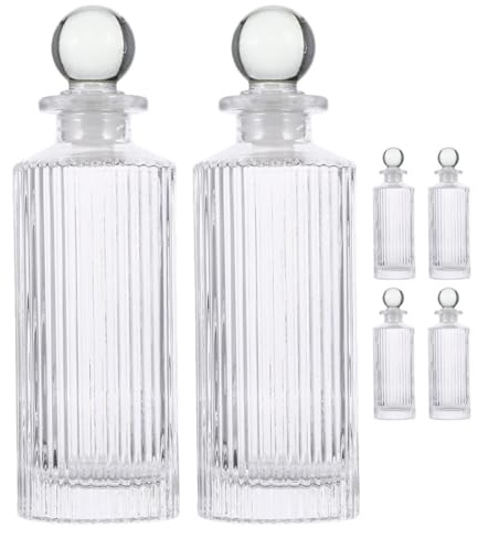 TOYANDONA Botellas Difusoras de Vidrio con Tapones Esféricos Diseño Elegante y Capacidad Grande para Aromatizar Hogares Oficinas y Hoteles