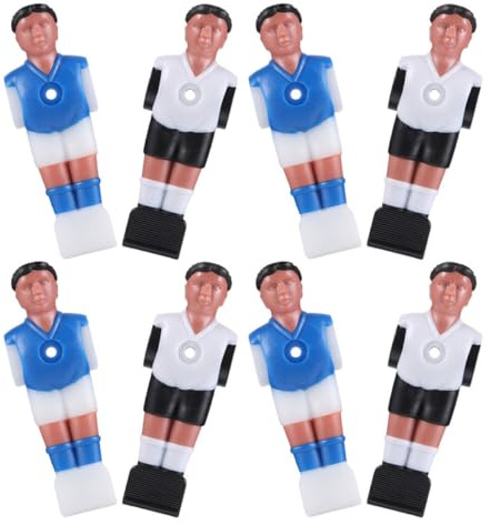 Housoutil Juego de 8 Piezas de Muñecos Jugadores de Futbolín de Resina, Accesorios de Reemplazo para Futbolín, Figuras de Fútbol de Mesa en Colores , para Juegos de Ocio