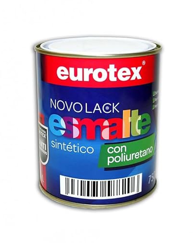 EUROTEX Novolack Esmalte Sintético Blanco Roto Brillante 0,75 Litros - Anticorrosivo para Interior y Exterior sobre Metal y Madera